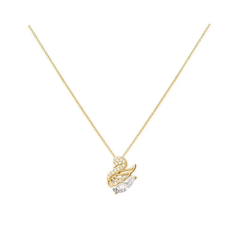 “Swan Étoile” S925 Sterling Silver Swan Necklace