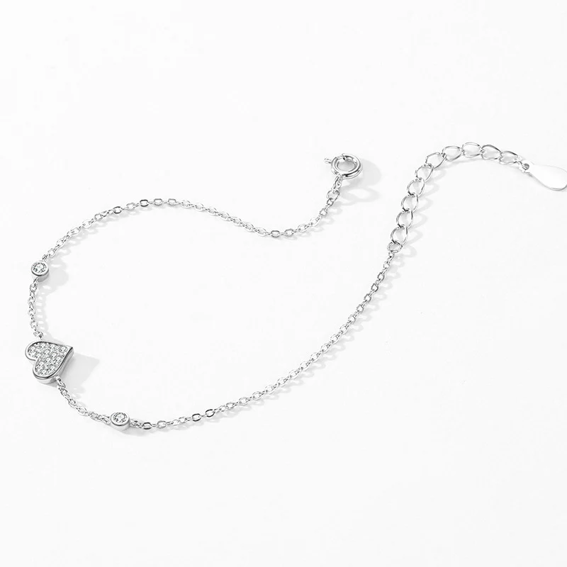 “Sweet Celeste” 925 Sterling Silver Pavé Charm Bracelet - Image 3