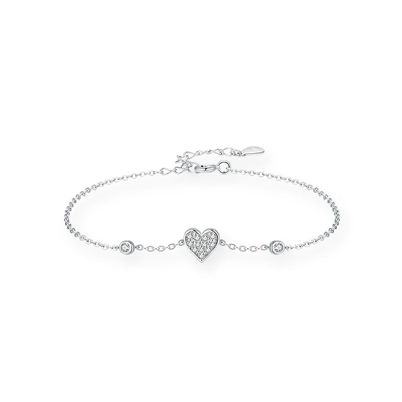 “Sweet Celeste” 925 Sterling Silver Pavé Charm Bracelet - Image 4