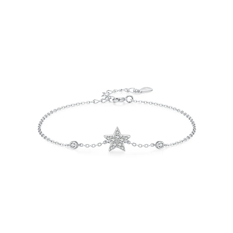 “Sweet Celeste” 925 Sterling Silver Pavé Charm Bracelet - Image 5