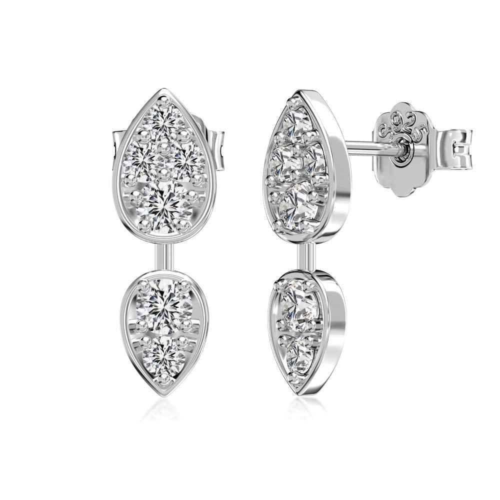 "Tear of Light" 925 Sterling Silver Drop Zircon Jewelry Set - Image 6