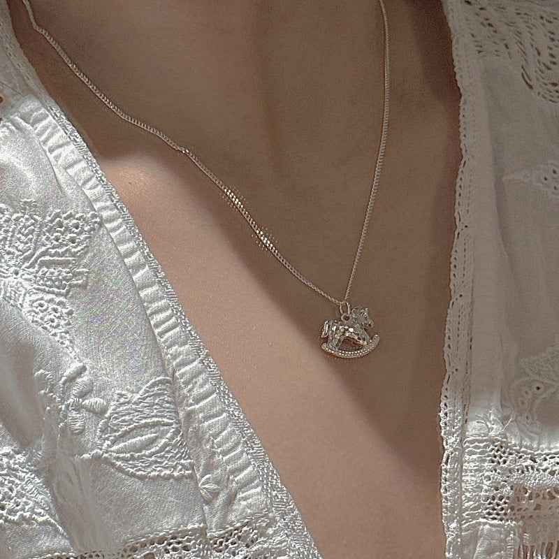 “Vintage Pony Charm” 925 Sterling Silver Necklace - Image 3