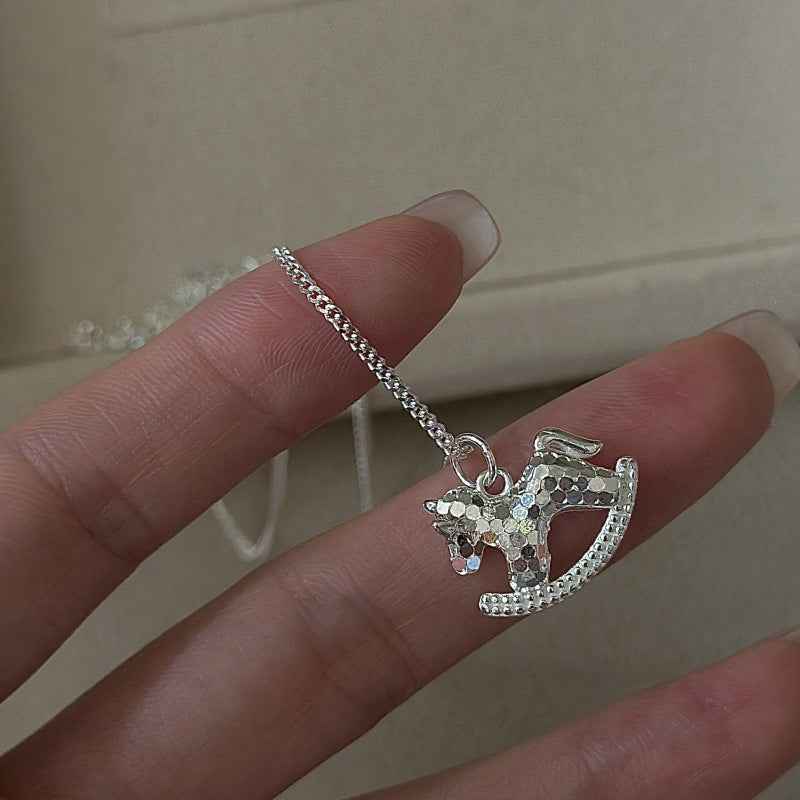 “Vintage Pony Charm” 925 Sterling Silver Necklace - Image 4
