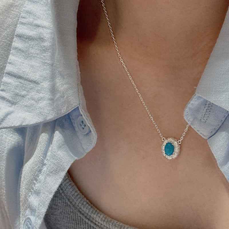 "Vintage Turquoise" 925 Sterling Silver Necklace - Image 2