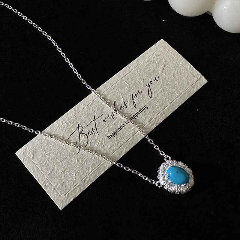 "Vintage Turquoise" 925 Sterling Silver Necklace - Image 4