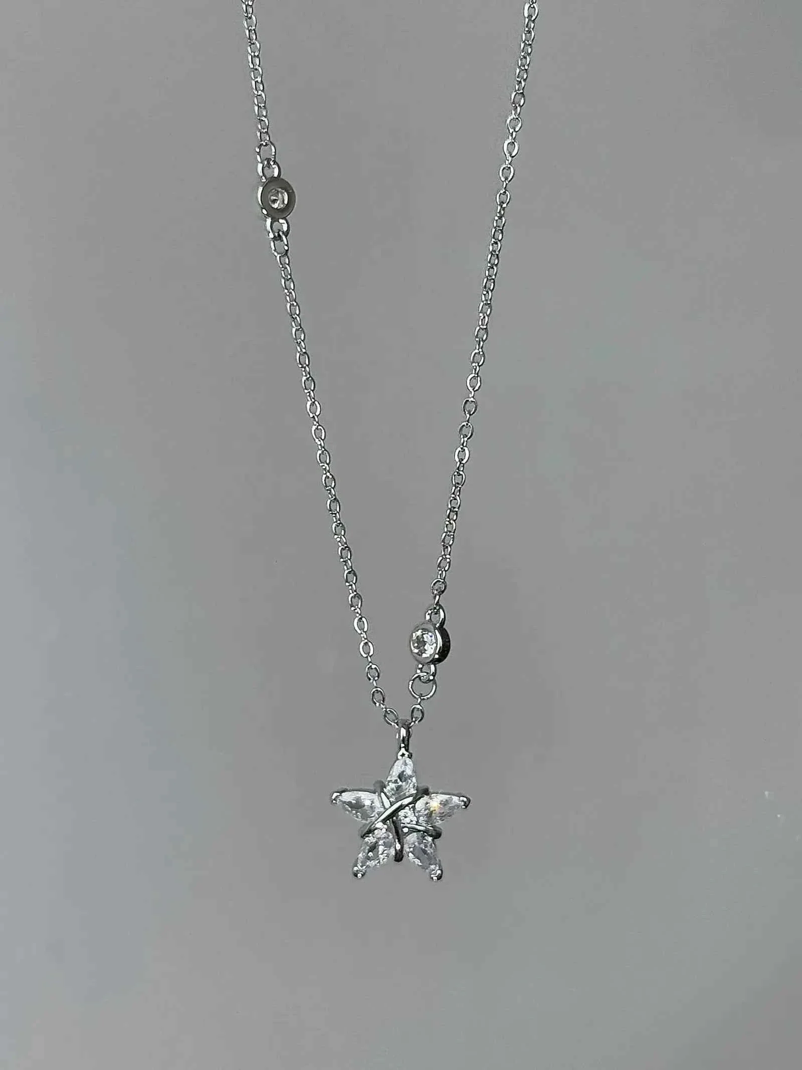 "Wishing Star" Sparkling Star 925 Sterling Silver Necklace - Sweet, Elegant, and Unique - Image 2